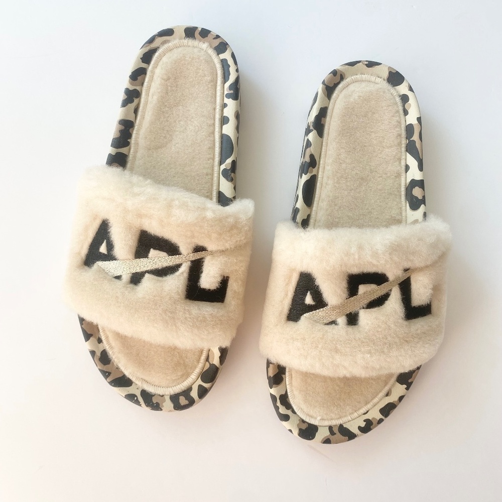APL shearling slides